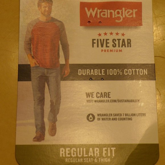 Wrangler® Five Star Premium Denim Regular Fit Jeans Light Stone Wash (96501SL) - Picture 10 of 10